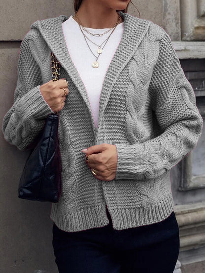 Dames cardigan avec capuche et motif en macramé Chic und Stil