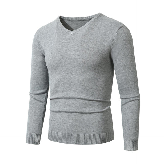 Pull homme élégant à col en V en coton de haute qualité Chic und Stil