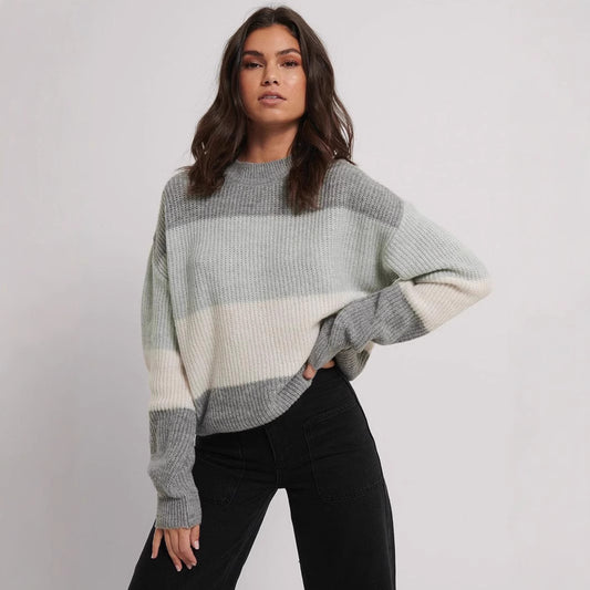 Pull en tricot confortable pour femmes avec un motif moderne et une coupe décontractée Chic und Stil