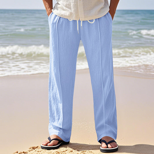 Casual beach pants for men with elastic waist and practical side pockets Chic and Style