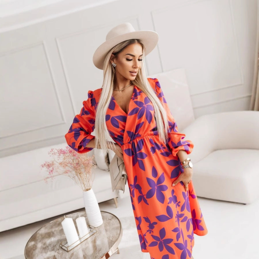 Chic and Stylish Women's Floral Wrap Dress