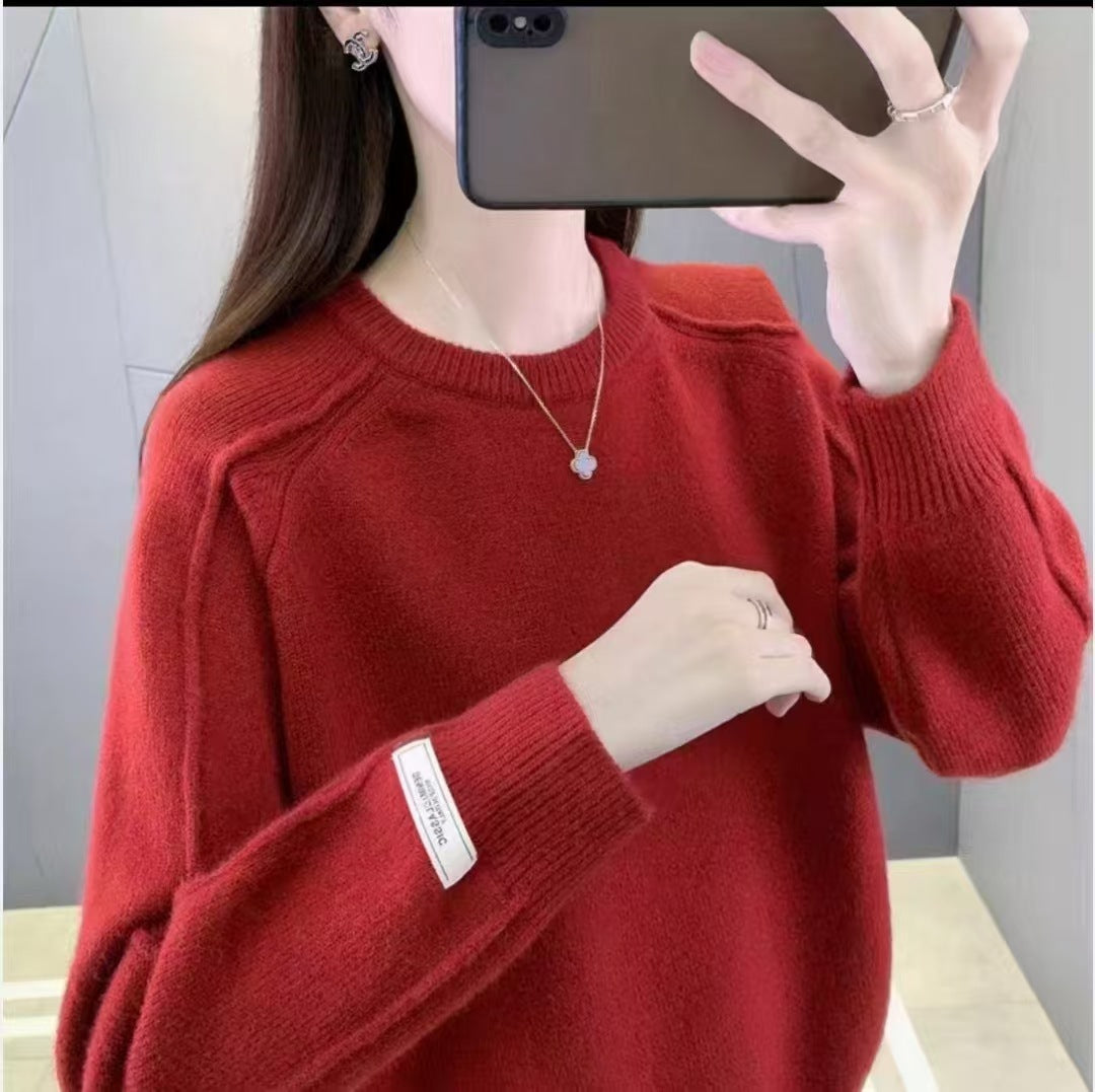 Femmes Pull de haute qualité avec design structuré et coupe ample Chic und Stil