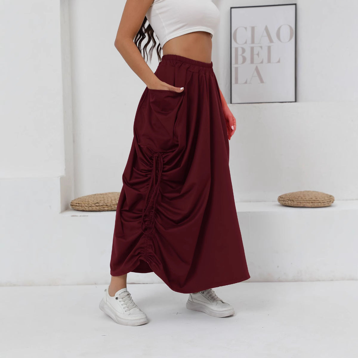 Airy maxi petticoat for women with drawstring and pockets Chic and Style