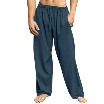 Men's Comfortable Relaxation Pants with Elastic Waist and Side Pockets Chic and Style