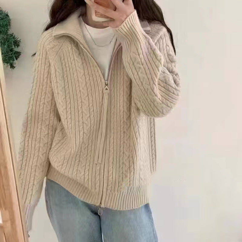 Dames gilet avec col haut et fermeture éclair Chic und Stil