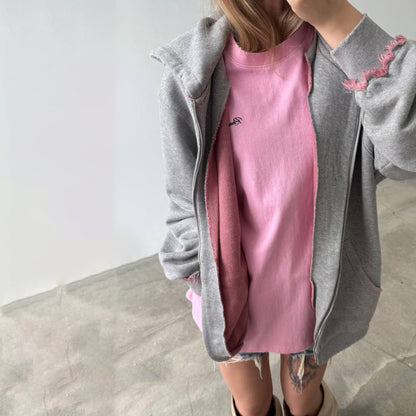 Dame veste à capuche avec des détails Destroyed modernes Chic und Stil