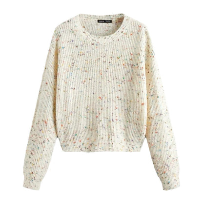 Pull-over à côtes décontracté pour femmes avec accents colorés Chic und Stil