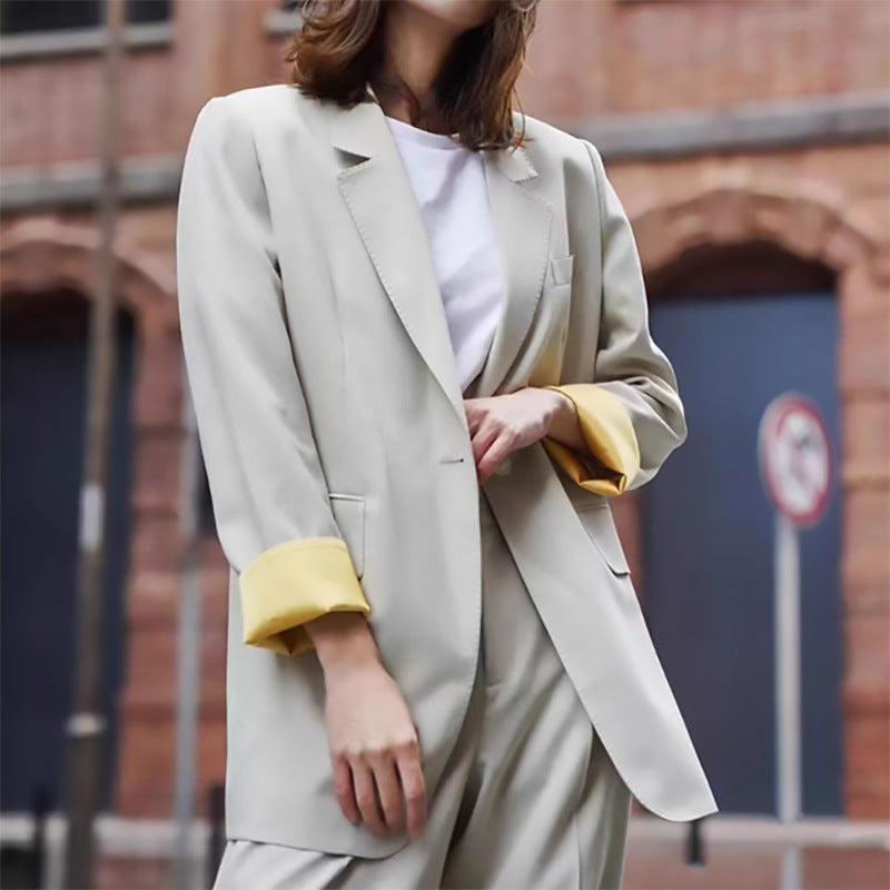 Tailored wide-leg blazer and pants set for women Chic and Style