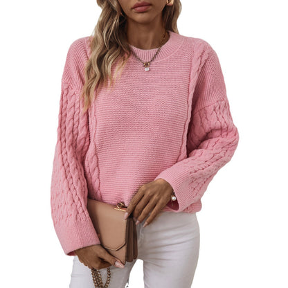 Pull en tricot pour femmes avec motif en relief en torsades Chic und Stil