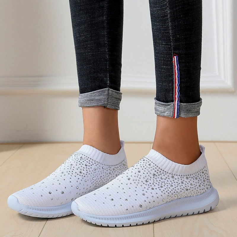 Dames Étincelante Confort Pantoufles Baskets Chic und Stil