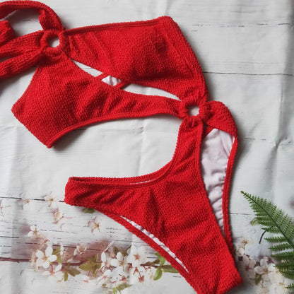 Bikini taille haute pour femmes avec des découpes tendance et lien Chic und Stil