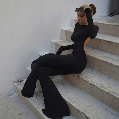 Flared pants for women Backless jumpsuit Chic and Style