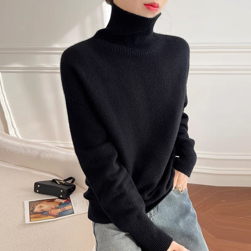 Casual turtleneck pullover for women in fine knit Chic und Stil