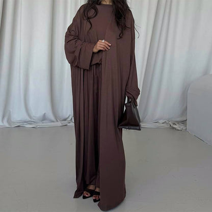 Dames élégant Maxi-robe avec cardigan ample Chic und Stil