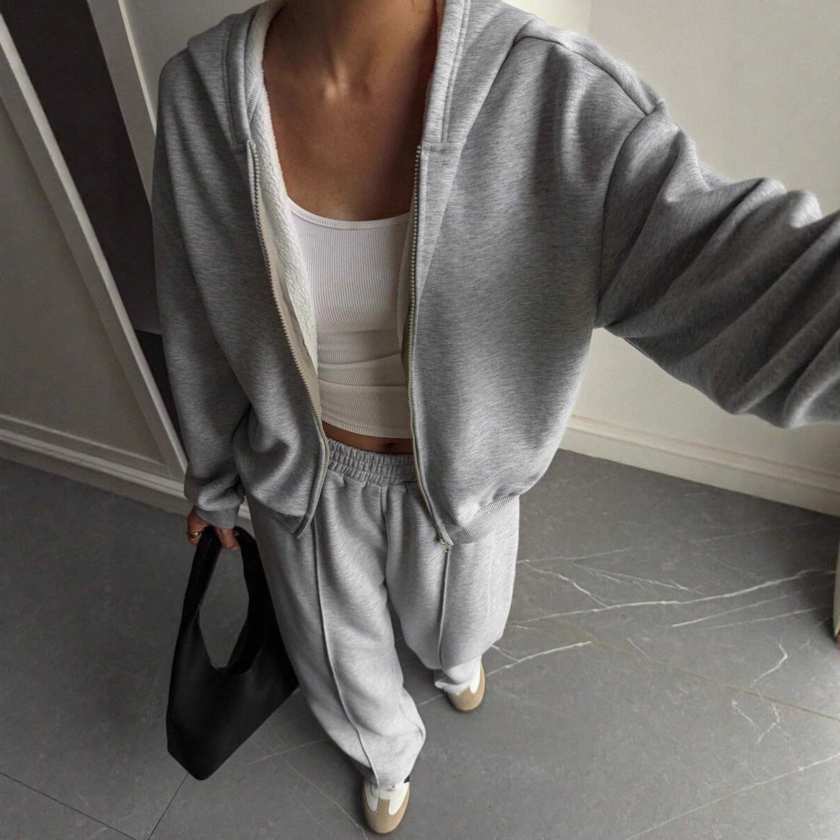 Ladies comfortable hoodie and casual leisure pants Chic and Style