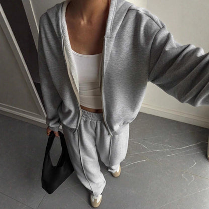 Ladies comfortable hoodie and casual leisure pants Chic and Style