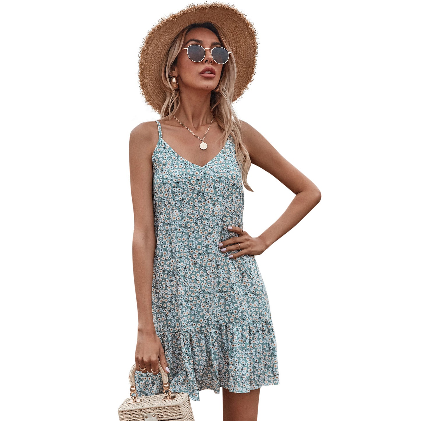 Robe d'été femme avec coupe fluide et design floral Chic und Stil