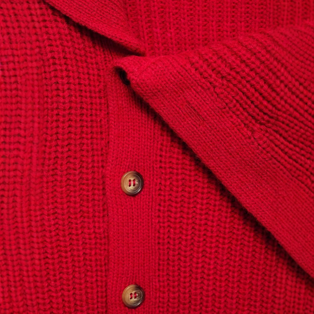 Dames cardigan avec col surdimensionné et fermeture à bouton Chic und Stil