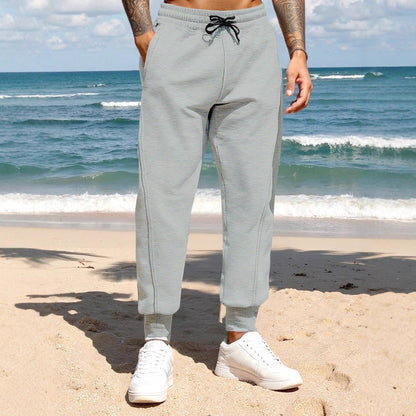 Casual sports pants for men with elastic waistband and practical side pockets Chic and Style