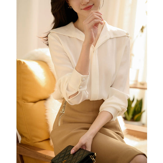 Blouse classique pour femmes avec col élégant Chic und Stil