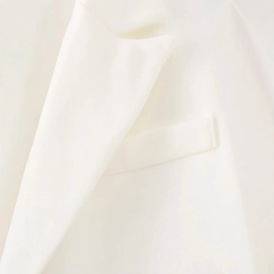 Dames élégante long manteau avec des détails frangés Chic und Stil