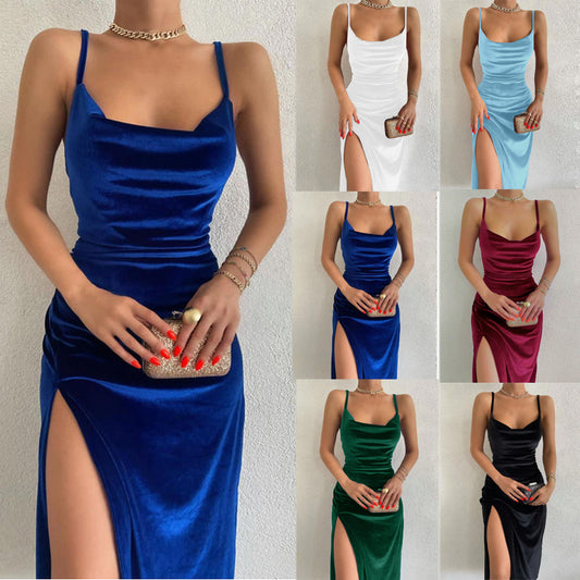 Robe midi chic et stylée en slip irisé pour femmes
