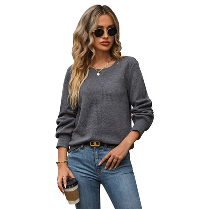 Pull-over en tricot décontracté pour femme avec motif texturé Chic und Stil