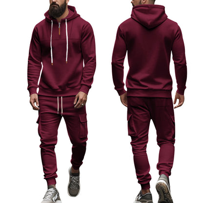 Men's chic and stylish athletic hoodie and cargo pants