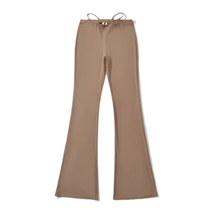 Elegant flared pants for women with a high waist and practical side pockets Chic and Style
