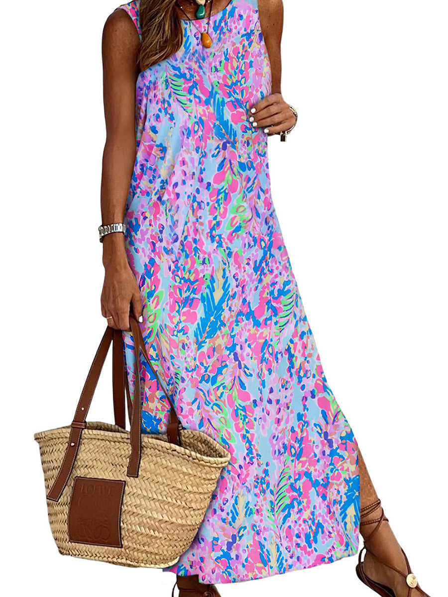 Robe maxi pour dames avec motif floral et coupe décontractée Chic und Stil