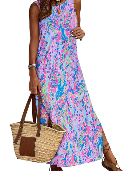 Robe maxi pour dames avec motif floral et coupe décontractée Chic und Stil