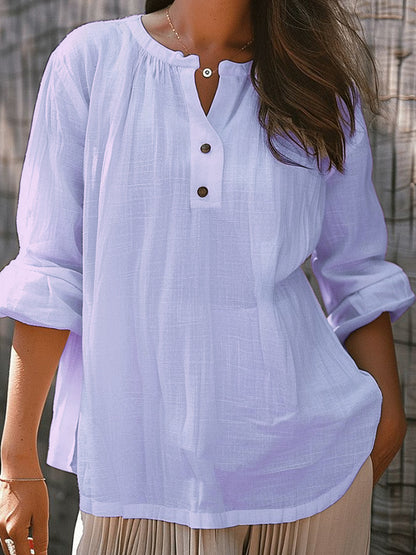 Blouse décontractée pour femmes avec patte de boutonnage Chic und Stil