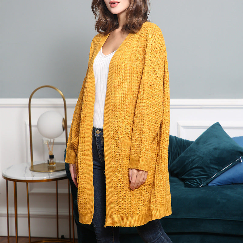 Cardigan en tricot décontracté pour femmes avec poches et coupe ouverte Chic und Stil