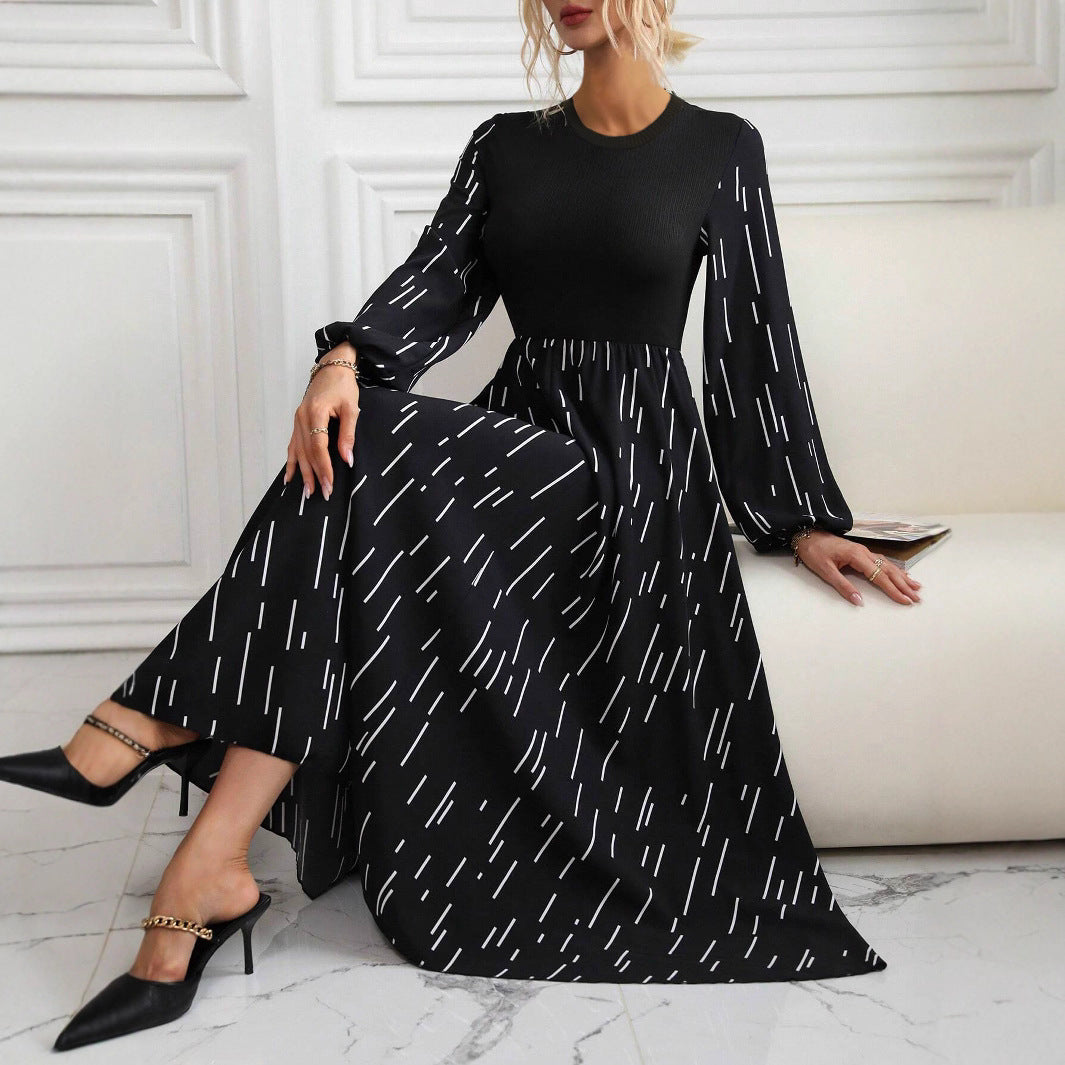 Robe maxi pour femme avec motif graphique coloré et coupe élégante Chic und Stil