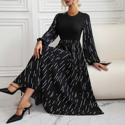 Robe maxi pour femme avec motif graphique coloré et coupe élégante Chic und Stil