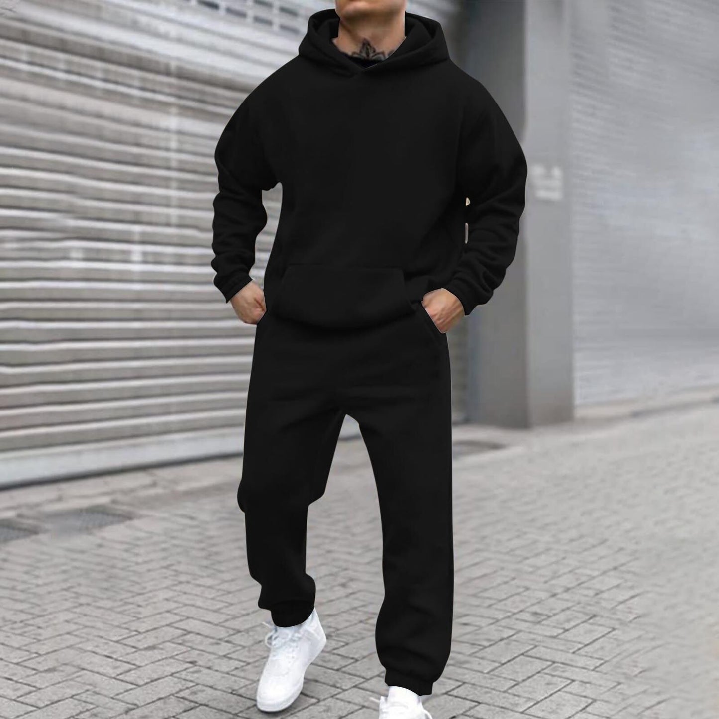 Costume de loisirs confortable pour homme avec coupe oversize et poche kangourou Chic und Stil