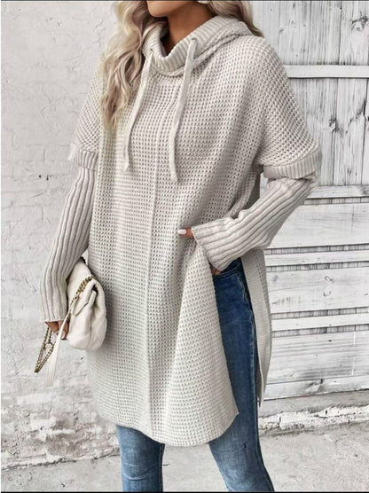 Pull à capuche pour femmes avec tricot structuré moderne Chic und Stil