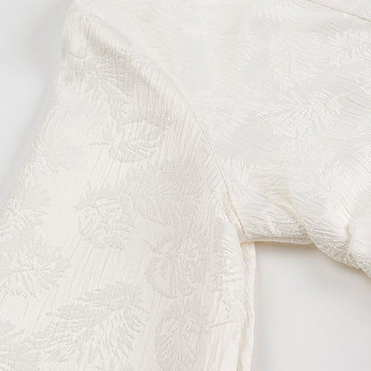 Robe chemise à manches longues pour femme avec col élégant et patte de boutonnage décorative Chic und Stil