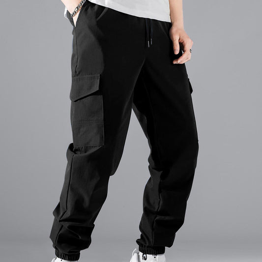 Men's cargo training pants with convenient side pockets and elastic waistband Chic and Style