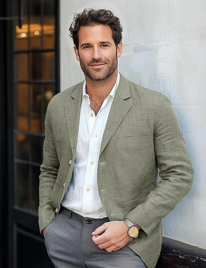 Blazer en lin décontracté pour hommes Chic und Stil