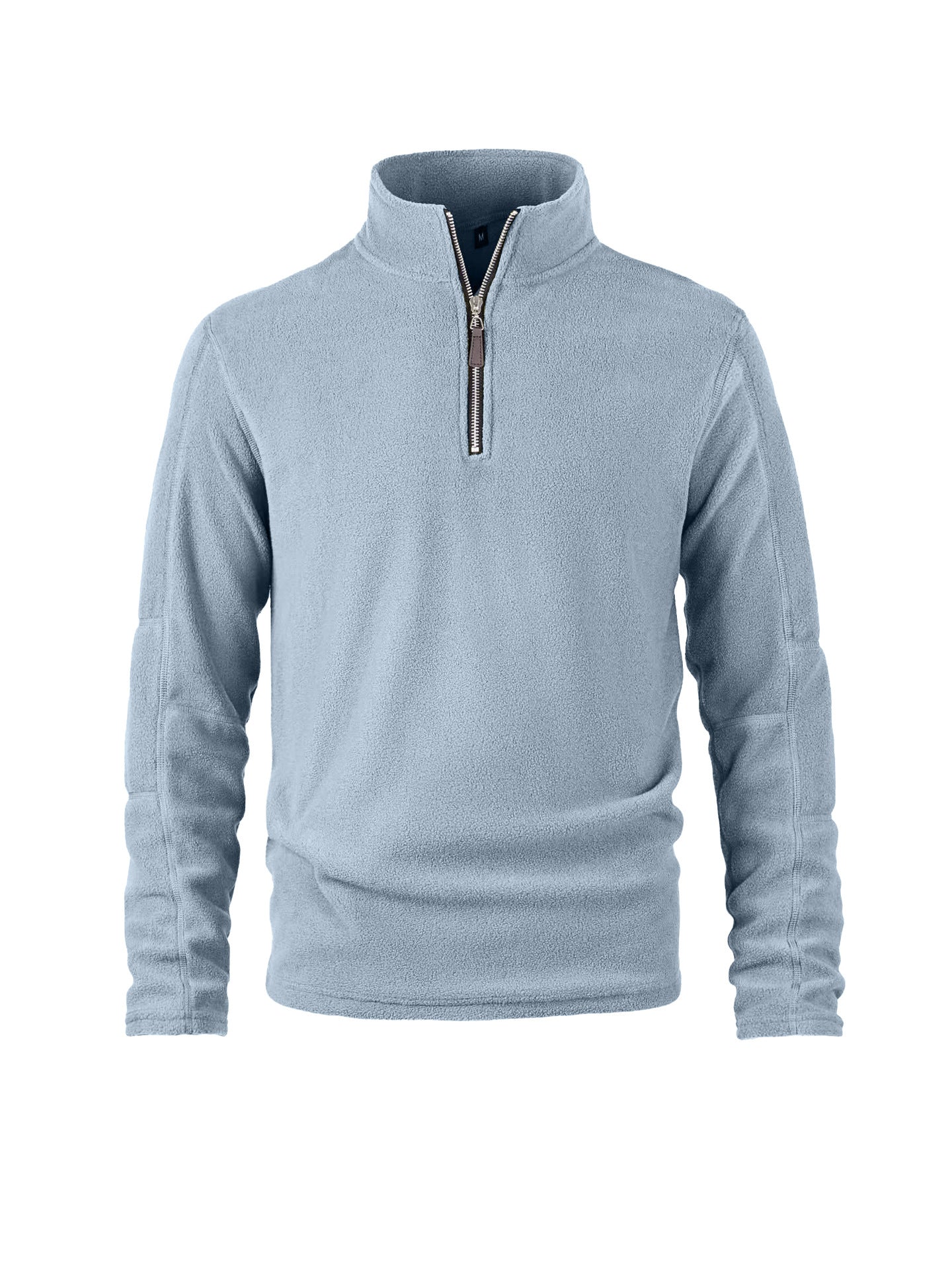 Fleece pullover for men with a high collar and practical zip details Chic and Style