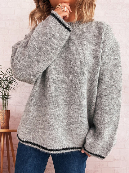 Pull ample décontracté pour femmes avec un design de couleurs bloquées Chic und Stil