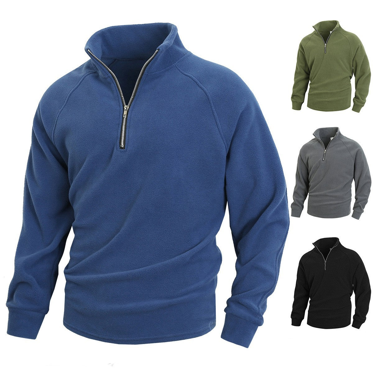 Men's fleece pullover with half-zip Chic und Stil