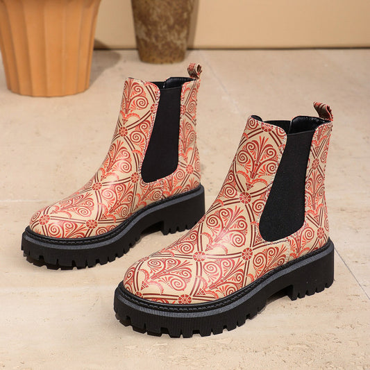 Bottines Chelsea pour femmes avec imprimé créatif et semelle antidérapante Chic und Stil