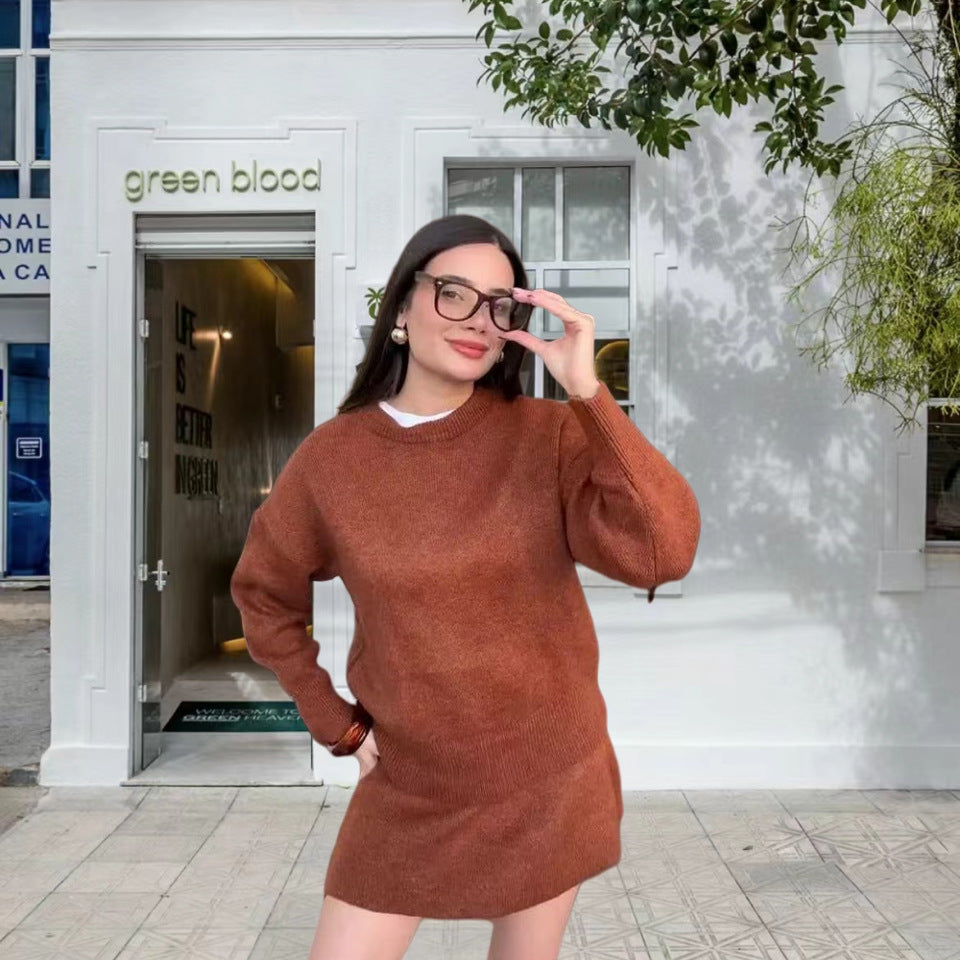 Robe en tricot pour femmes avec des manches volumineuses et une coupe décontractée Chic und Stil
