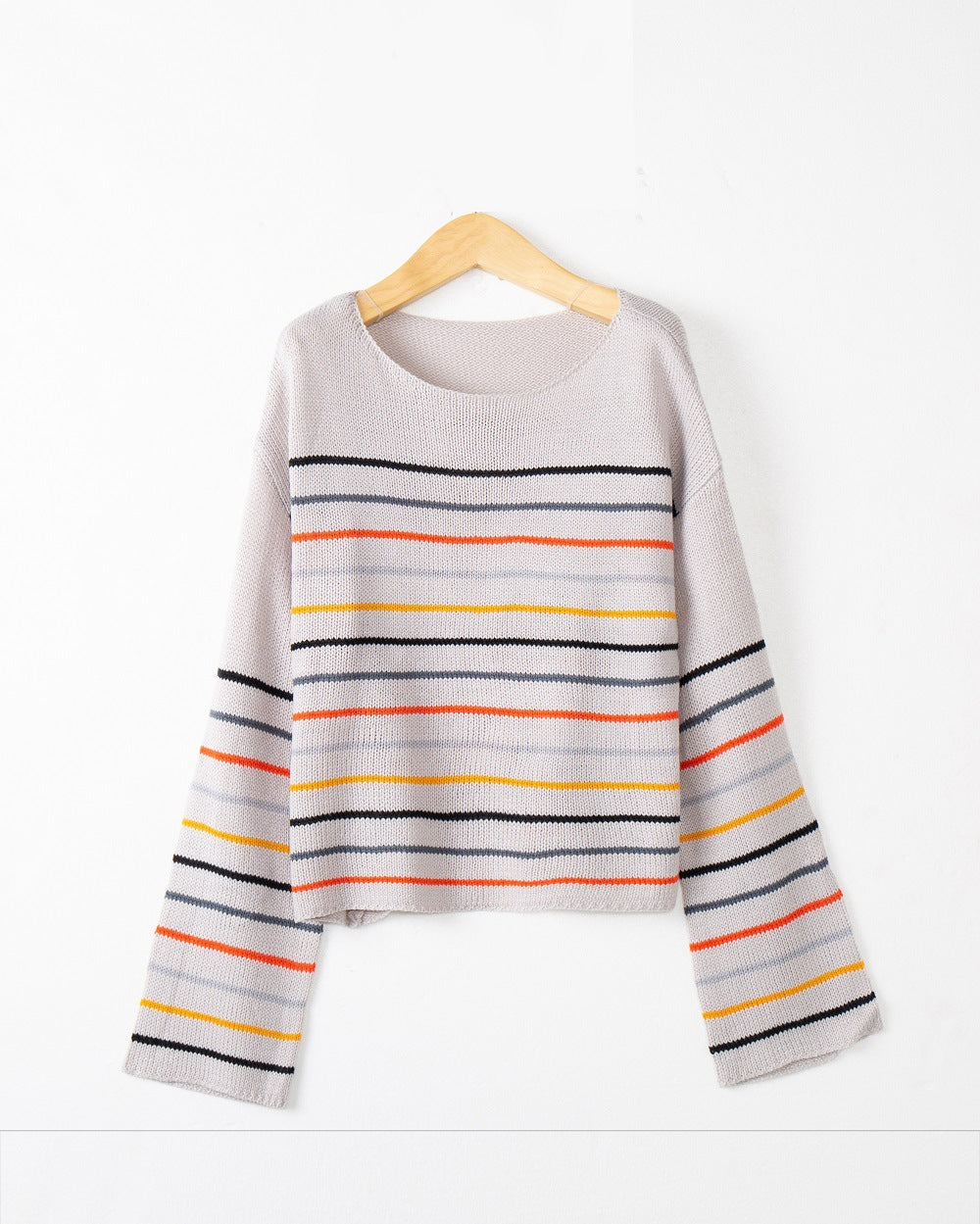 Femmes Pull rayé oversized en matériau doux avec coupe large Chic und Stil