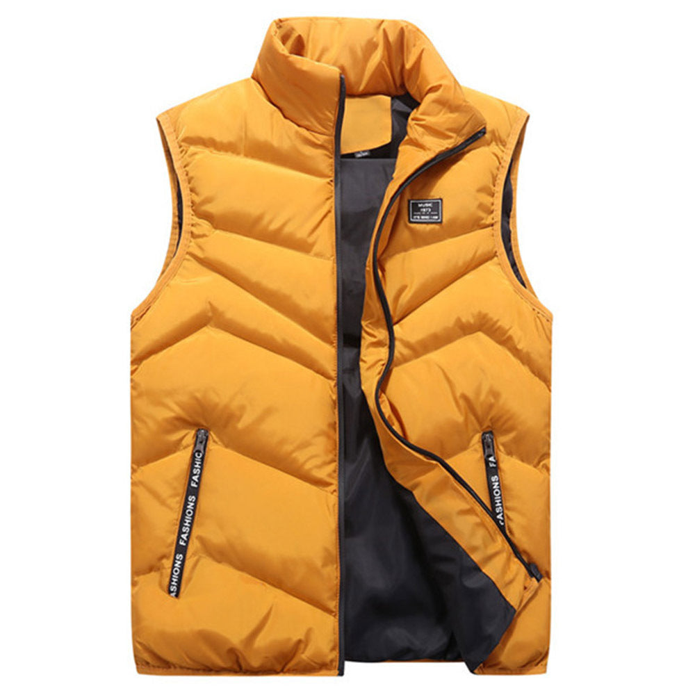 Dame gilet matelassé avec col montant et poches latérales zippées Chic und Stil