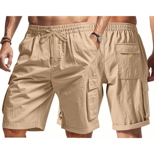Shorts cargo pour hommes avec taille élastique et poches multifonctionnelles Chic und Stil
