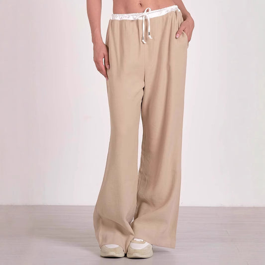 Ladies Palazzo Pants Trendy with Elastic Waist Chic and Style