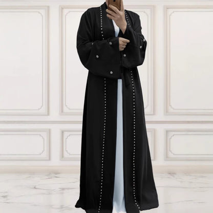 Dames Élégant Kimono avec des détails ornés de perles et une coupe ample Chic und Stil